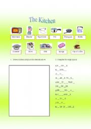 English Worksheet: The Kitchen