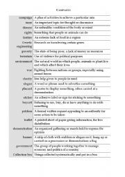 English worksheet: Wordlist