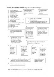 English Worksheet: Idioms with proper names