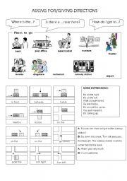 English Worksheet: Asking for and Giving Directions