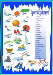 English Worksheet: Sports Equipment