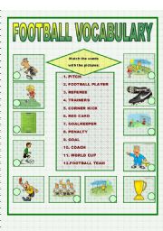 English Worksheet: FOOTBALL VOCABULARY 