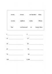 English Worksheet: English/Spanish Match: Numbers, Colors, Days of the Week