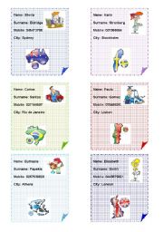 English Worksheet: Jobs - ID cards (1/5)