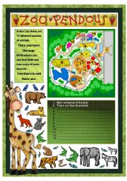 English Worksheet: ZOO PENDOUS - THERE IS/ THERE ARE (animals) - PART 3