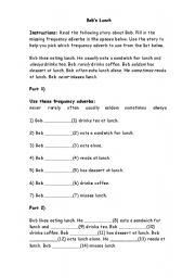 English Worksheet: Frequency Adverbs Reading Activity