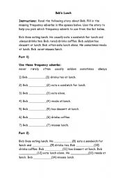 Frequency Adverbs Reading Activity