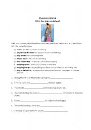 English Worksheet: Shopping Idioms