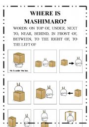 English Worksheet: Where is Mashimaro?