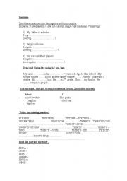 English Worksheet: Revision elementary level 
