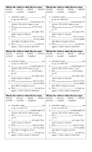 English Worksheet: Complete with regular verbs