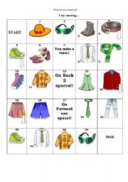 English Worksheet: What are you wearing GAME