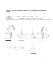 English worksheet: PREPOSITIONS ACTIVITY