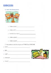 English Worksheet: THERE IS-THERE ARE