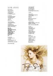 English worksheet: Love Story - Taylor Swift