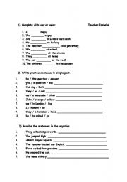 English worksheet: Simple past grammar