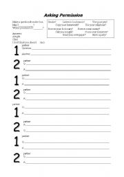 English Worksheet: Asking Permission