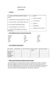 English Worksheet: machines