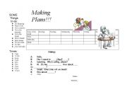 English worksheet: Making plans