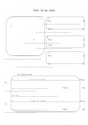 English Worksheet: My town