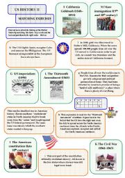 US History II - matching exercise 