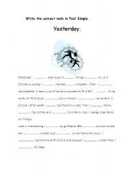 English worksheet: Past Simple