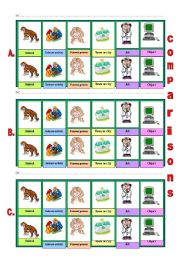 English Worksheet: comparisons