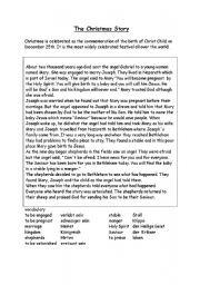 English Worksheet: Why we celebrate Christmas
