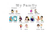 English worksheet: My Family - Relations vocabulary reference