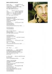English Worksheet: song