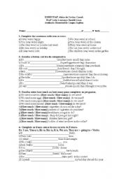 English Worksheet: comparative exercises