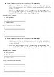 English worksheet: Present simple - Verb to be