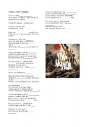 English Worksheet: Viva la vida