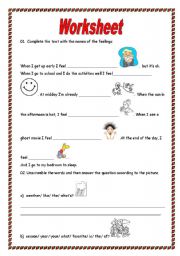 feelings worksheet