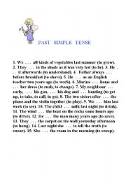 English worksheet: past simple