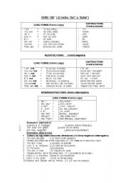 English Worksheet: VERB TO BE