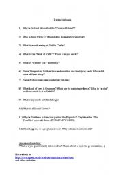 English Worksheet: Ireland webquest