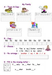 English Worksheet: My Family