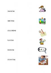 English worksheet: action verbs