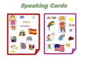 English Worksheet: Speaking Cards