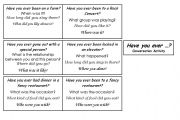 English worksheet: Have you ever...?