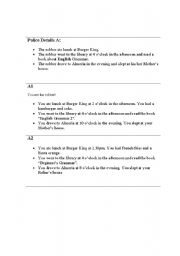 English Worksheet: Police Investigation 1