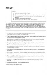 English Worksheet: CRIME - YOU BE THE JUDGE!