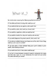 English worksheet: What IF