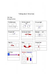 English Worksheet: Learning Directions