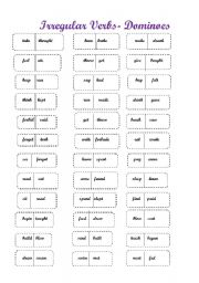 Irregular verbs - dominoes