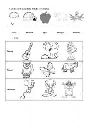 English worksheet: Animals 