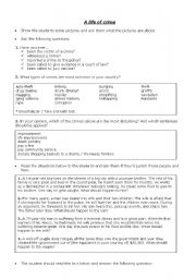 English Worksheet: A Life of Crime