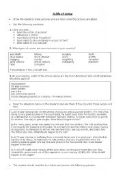 English Worksheet: A Life of Crime