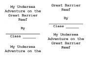 English worksheet: My Undersea Adventure on the Great Barrier Reef